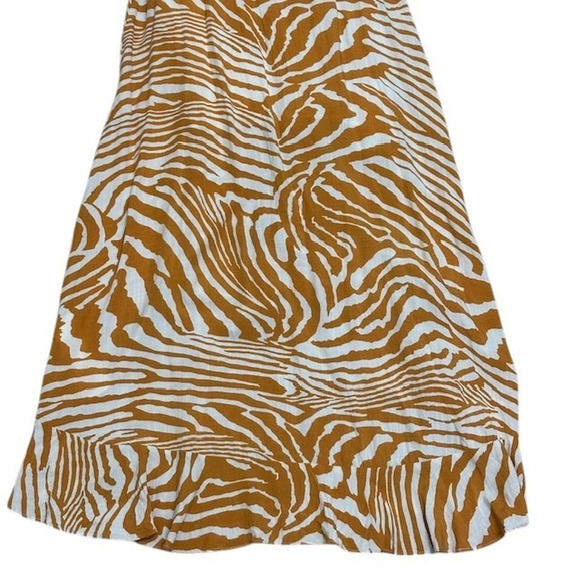 Revolve MINKPINK Zebra Print Wrap Dress Ruffle High Low V Neck Sleeveless Sz‎ Sm - Picture 15 of 16